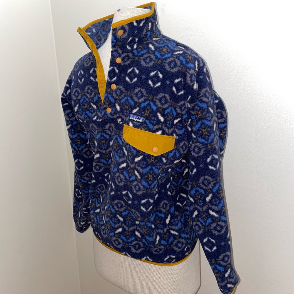 Patagonia Synchilla fleece Snap T Pullover blue Tundra Cluster half zip size XS - Picture 3 of 16